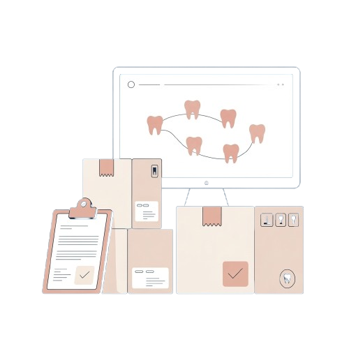 Supplier dashboard connecting to dental clinics